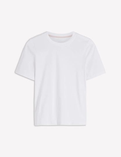 Cotton Crew Neck T-shirt-White