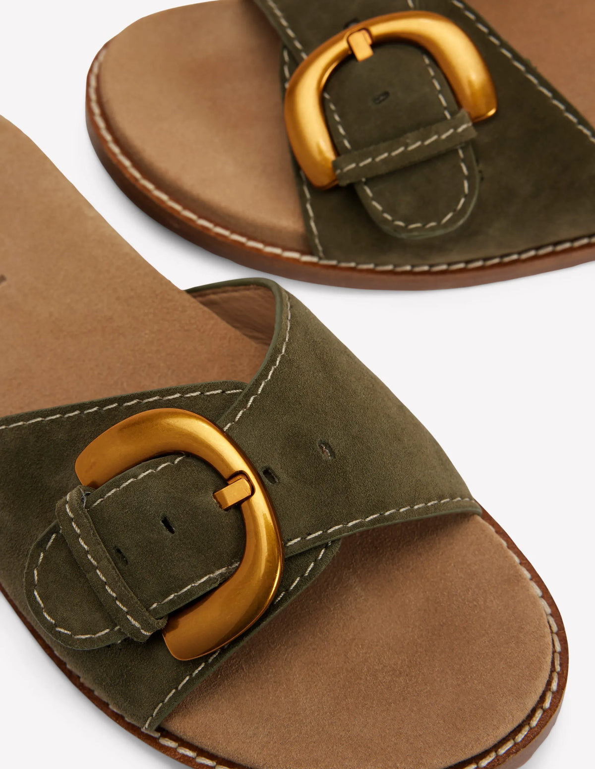 Hardware Mule Sandal-Deep Olive