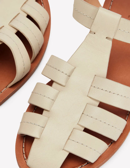 Fisherman Flat Sandals-Ecru