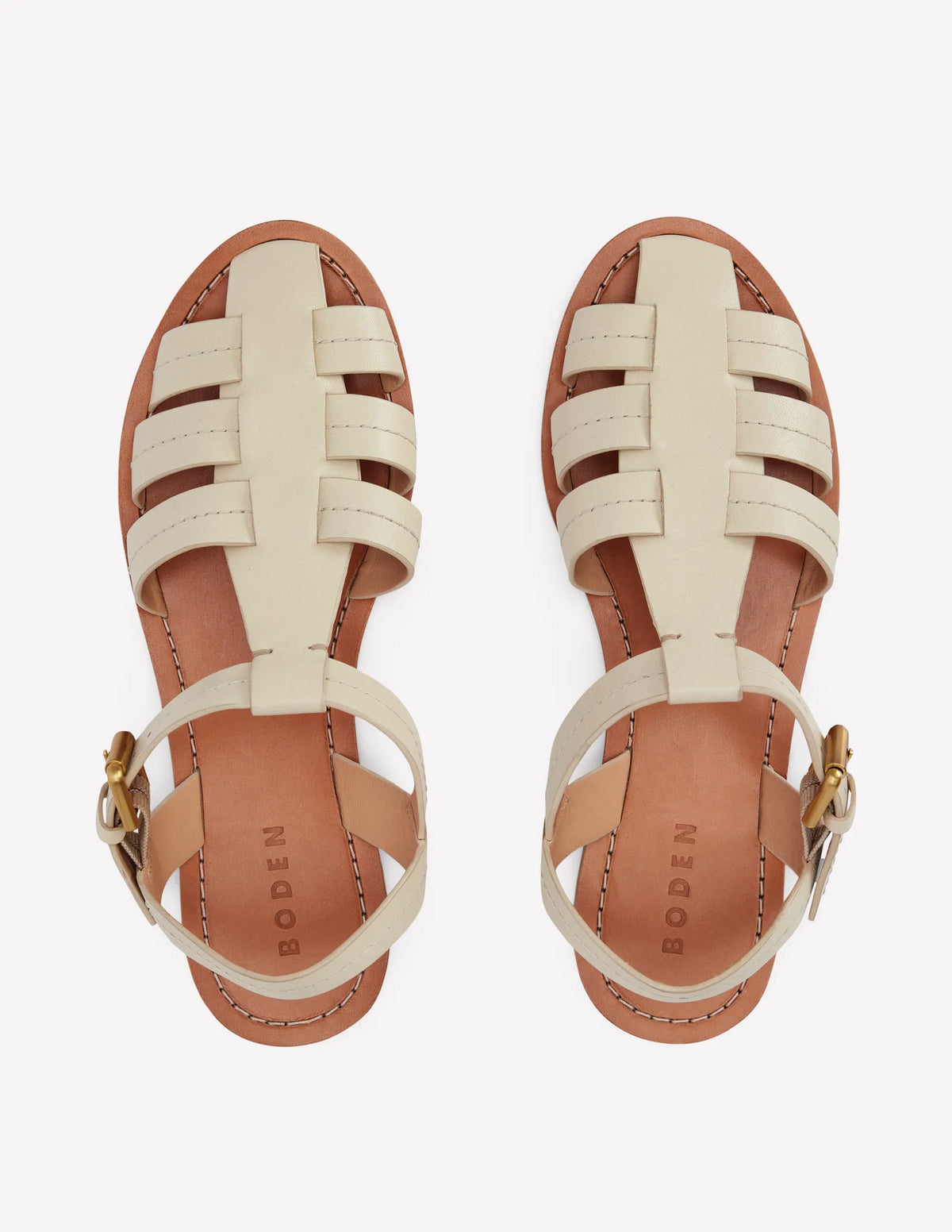 Fisherman Flat Sandals-Ecru