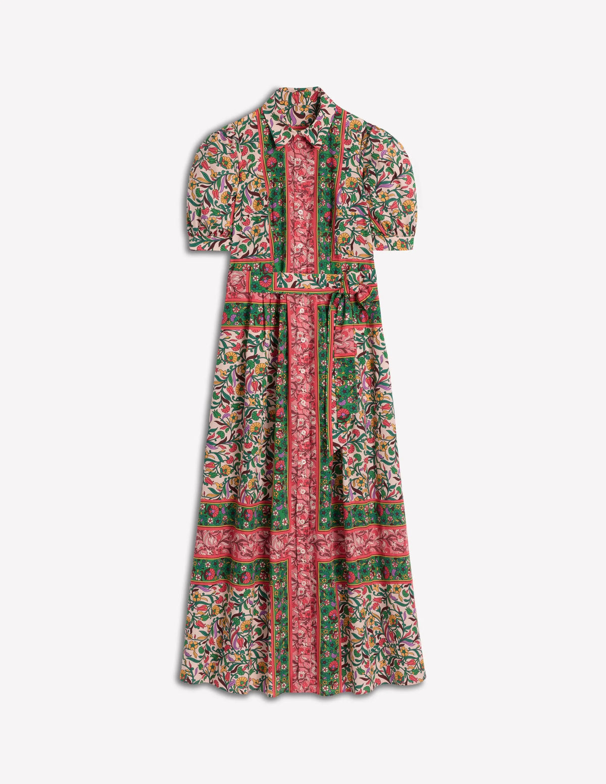 Alexa Maxi Shirt Dress-Multi, Enchanting Vine