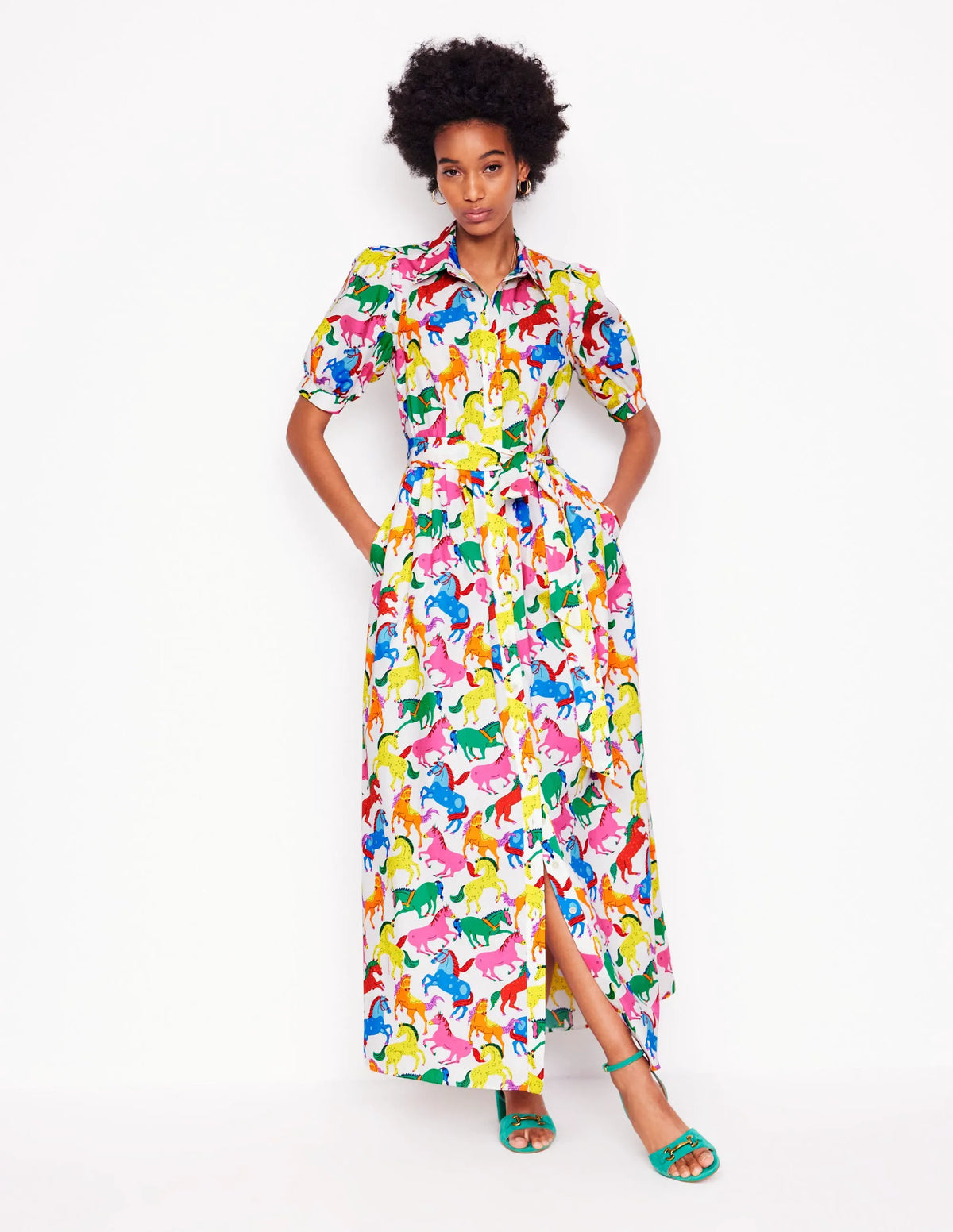 Alexa Maxi Shirt Dress-Multi, Pony Club