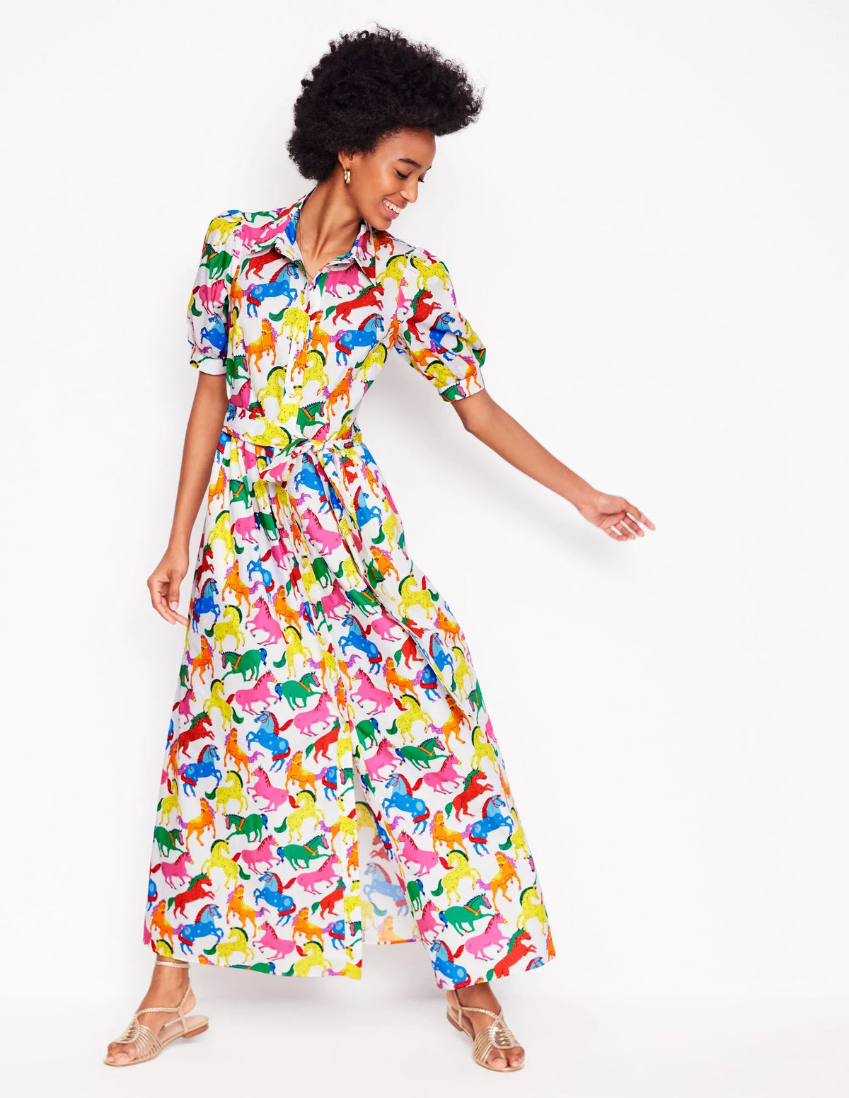 Alexa Maxi Shirt Dress-Multi, Pony Club