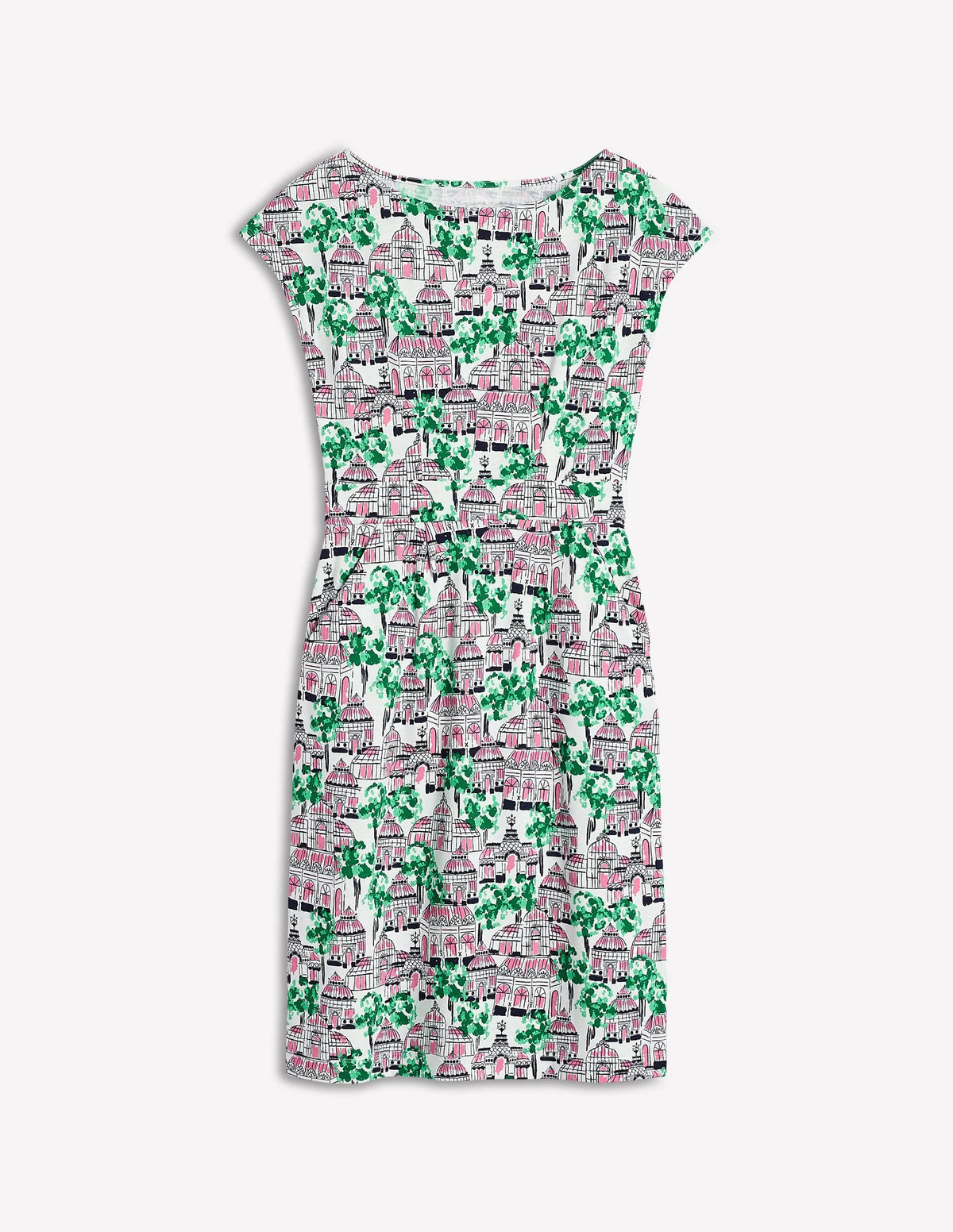 Florrie Jersey Dress-Ivory, Botanical Greenhouse