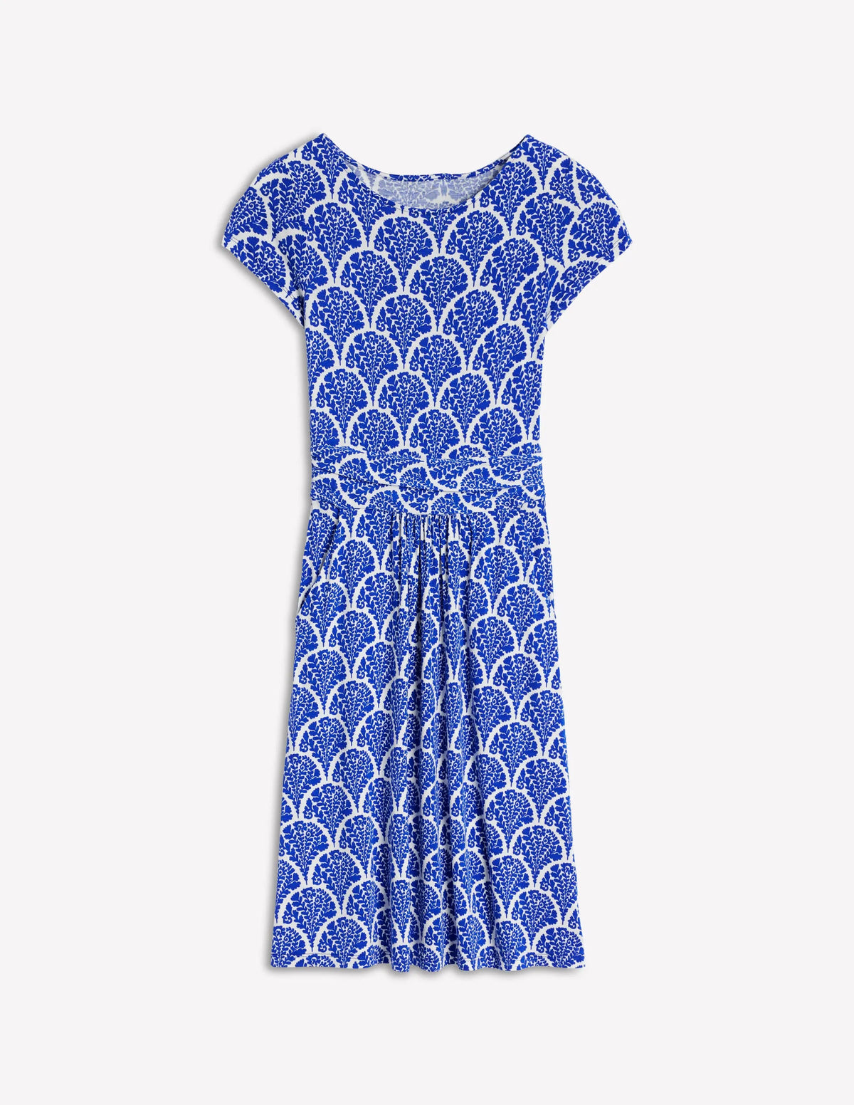 Amelie Jersey Dress-Bright Blue, Blossomy