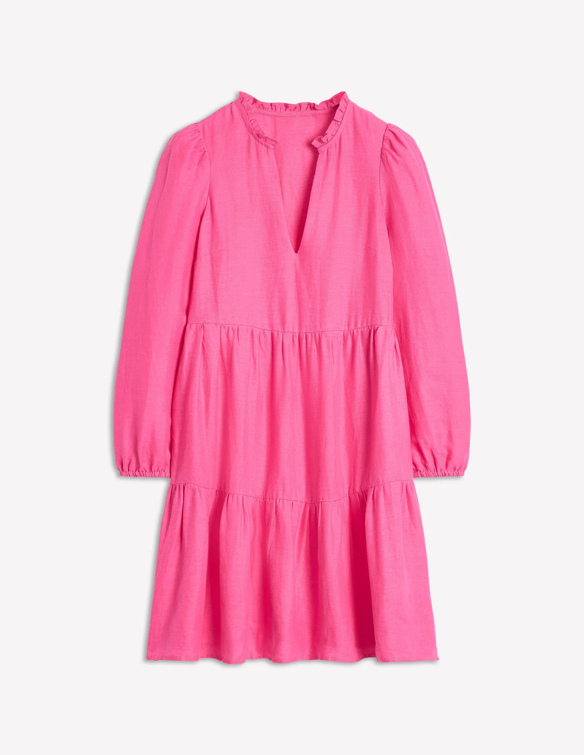Esme Linen Mini Dress-Pink Peony