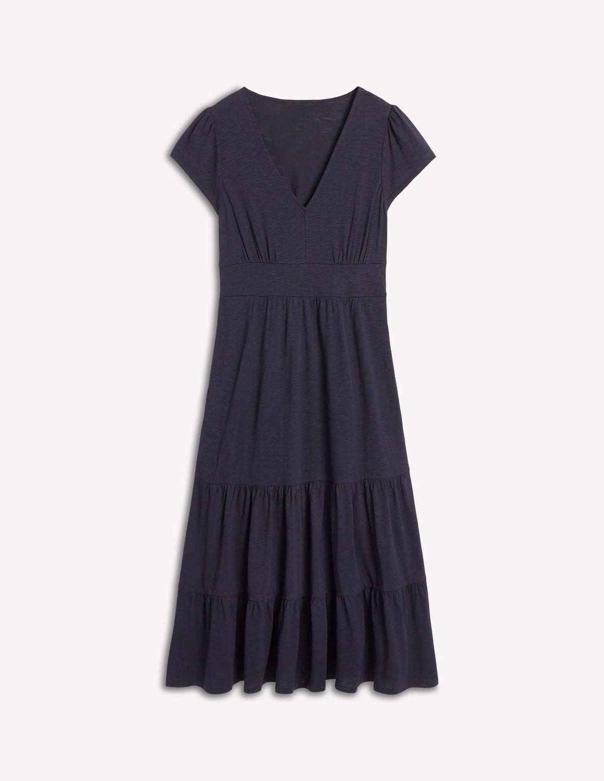 Eloise Tiered Jersey Dress-Navy