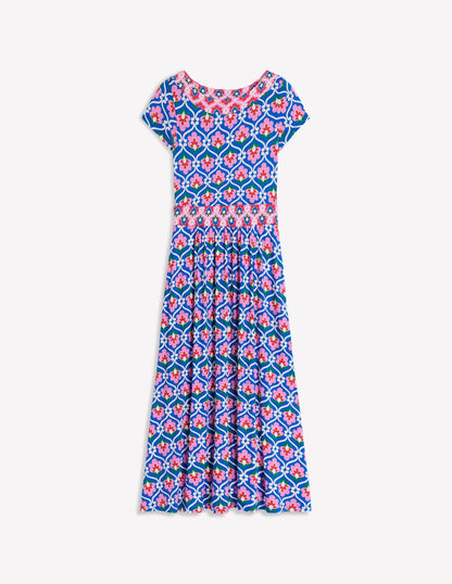 Melanie Jersey Midi Dress-Gallery Blue, Ivy Trellis