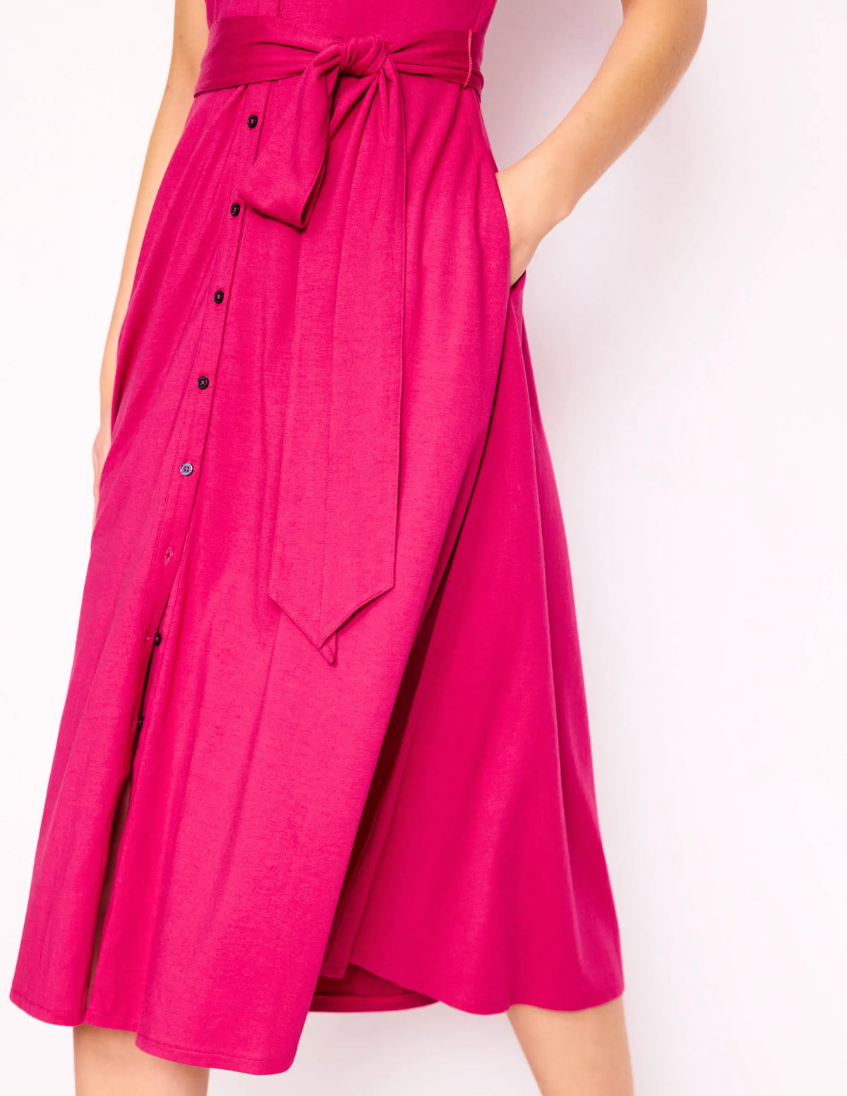 Sara Jersey Shirt Dress-Cherry Jam