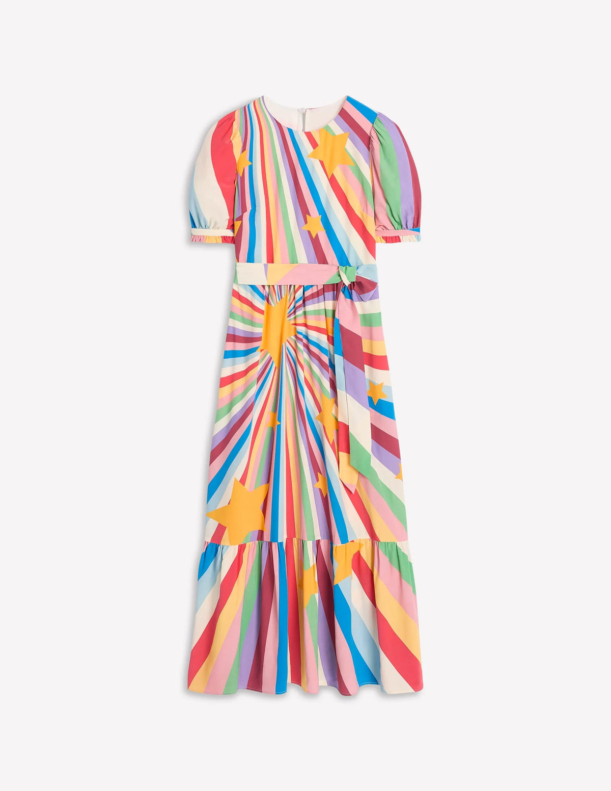Blouson Crew Neck Dress-Multi, Supernova