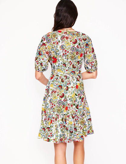 Piper Short Jersey Dress-Multi, Citrus Vine