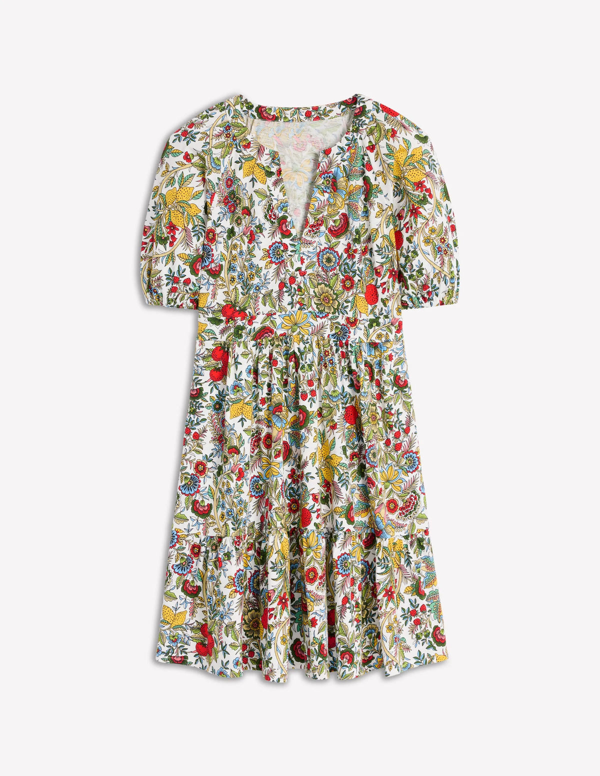 Piper Short Jersey Dress-Multi, Citrus Vine
