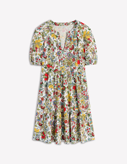 Piper Short Jersey Dress-Multi, Citrus Vine