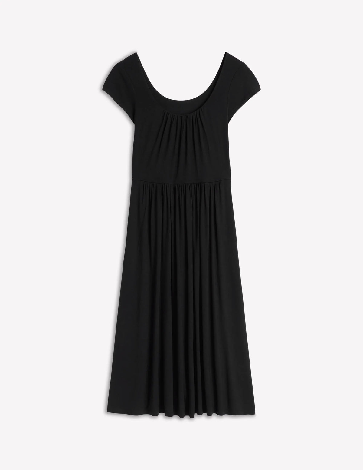 Samantha Scoop Jersey Dress-Black
