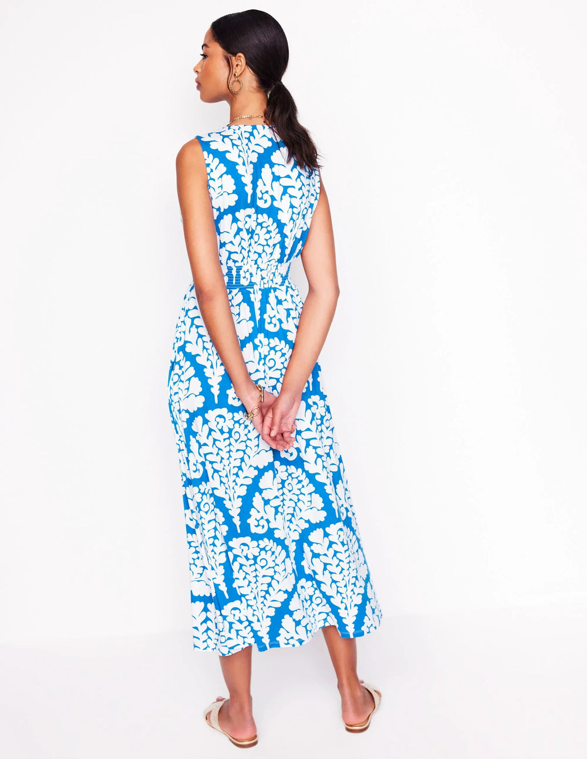Paloma Jersey Maxi Dress-Cerulean Blue, Blossomy