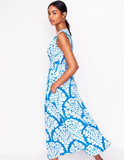 Paloma Jersey Maxi Dress-Cerulean Blue, Blossomy