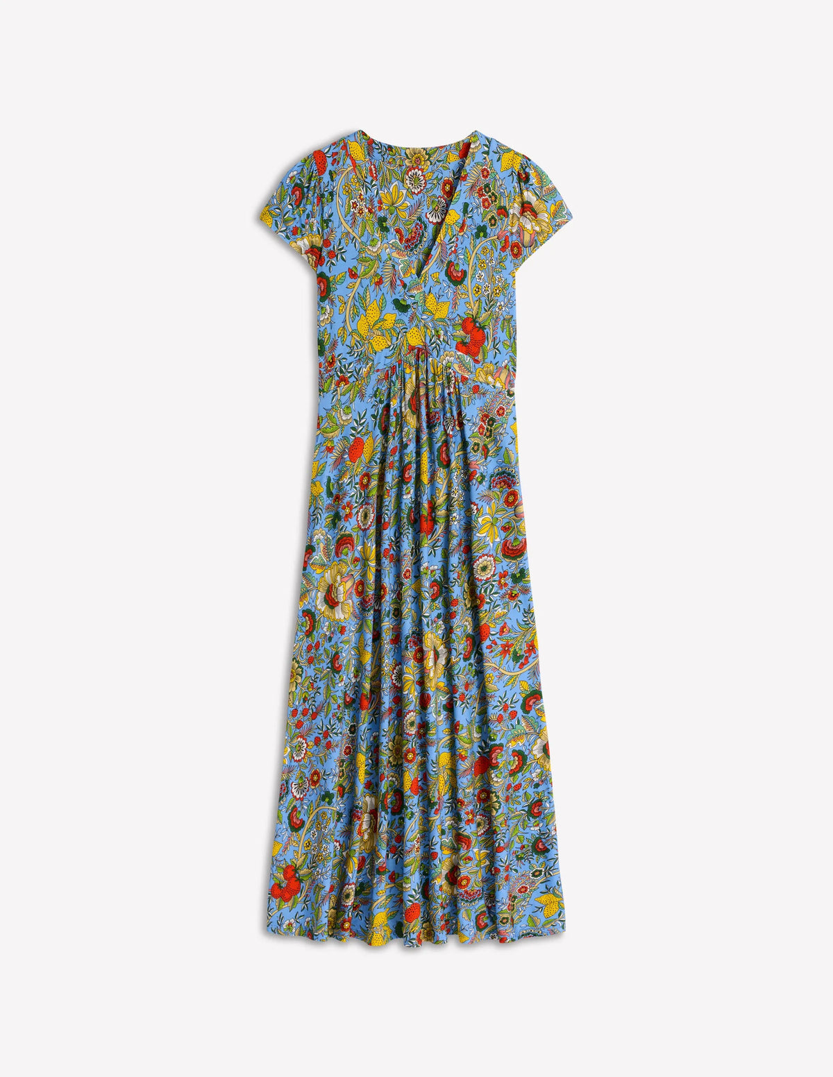 Bias Cut Jersey Midi Dress-Multi, Citrus Vine