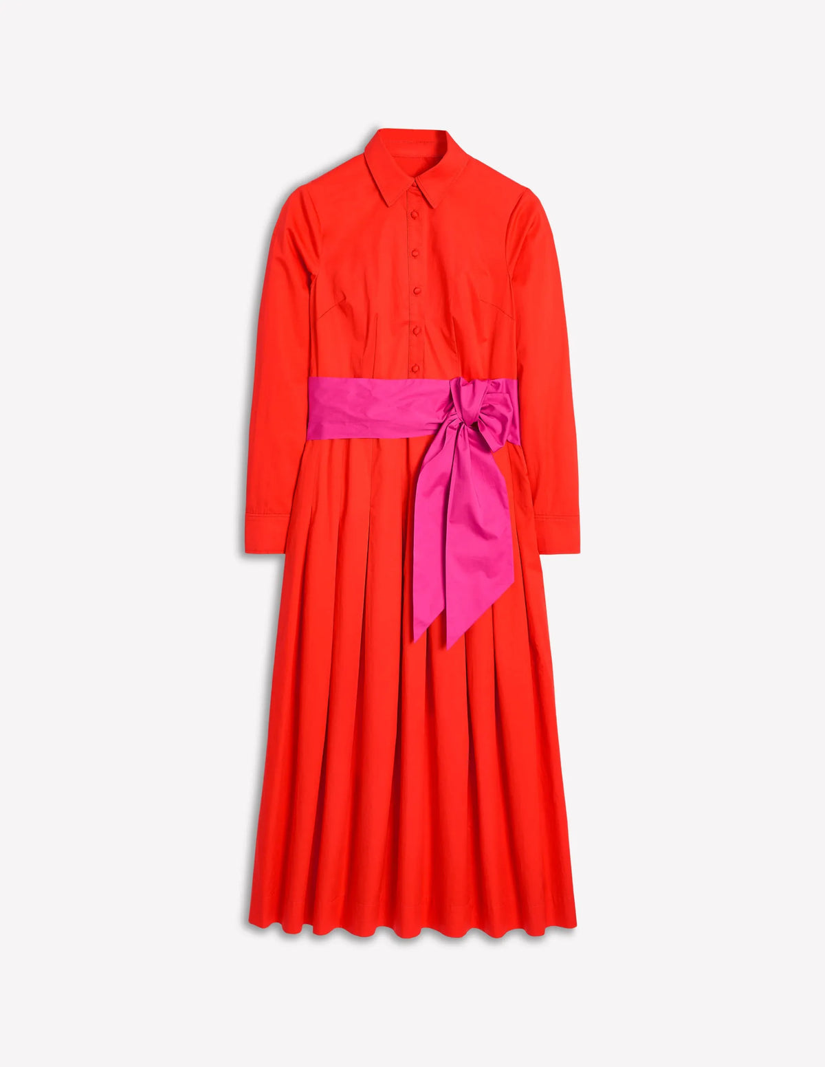 Maxi Pleated Bow Dress-Firecracker Red