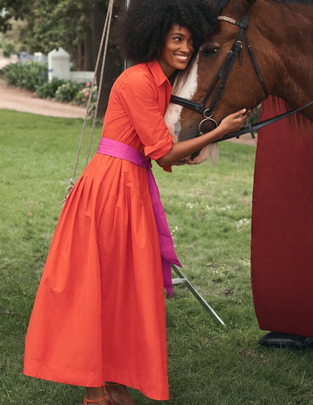 Maxi Pleated Bow Dress-Firecracker Red