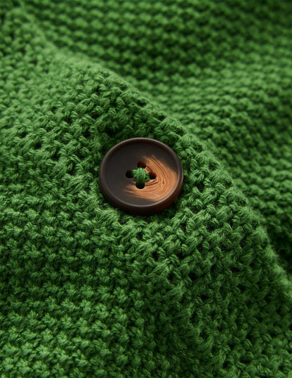 Callie Crochet Trim Cardigan-Paradise Green