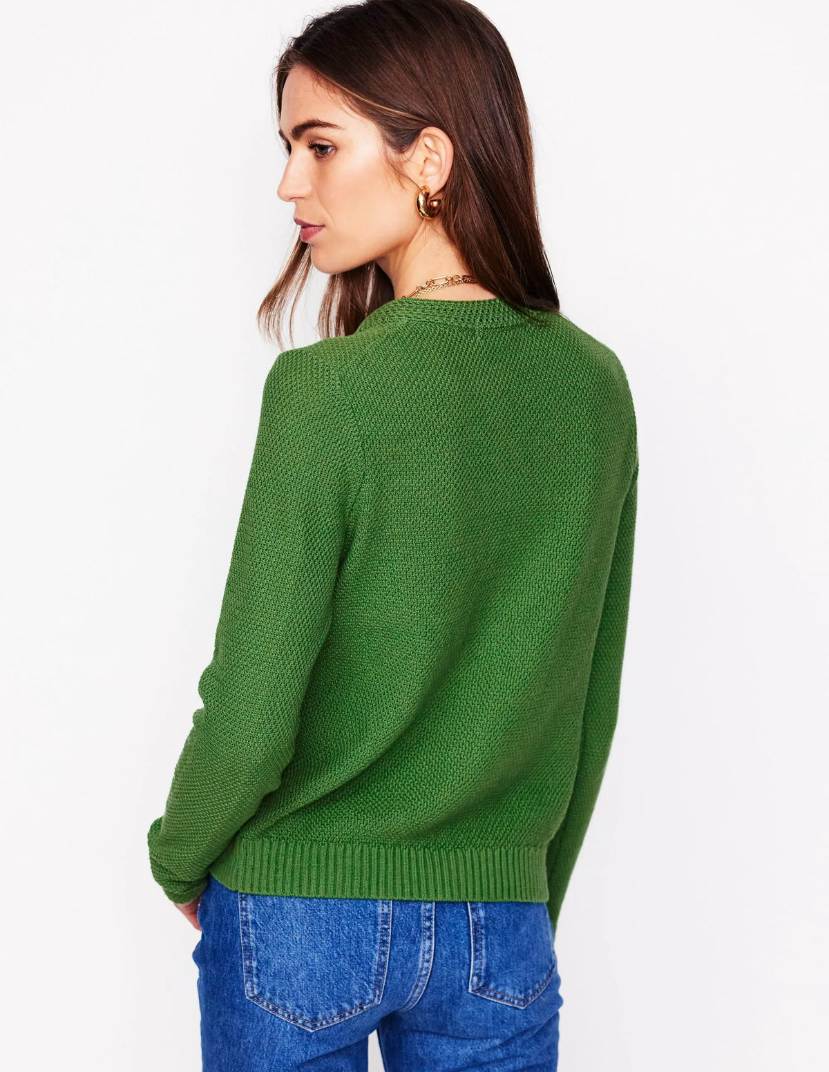 Callie Crochet Trim Cardigan-Paradise Green