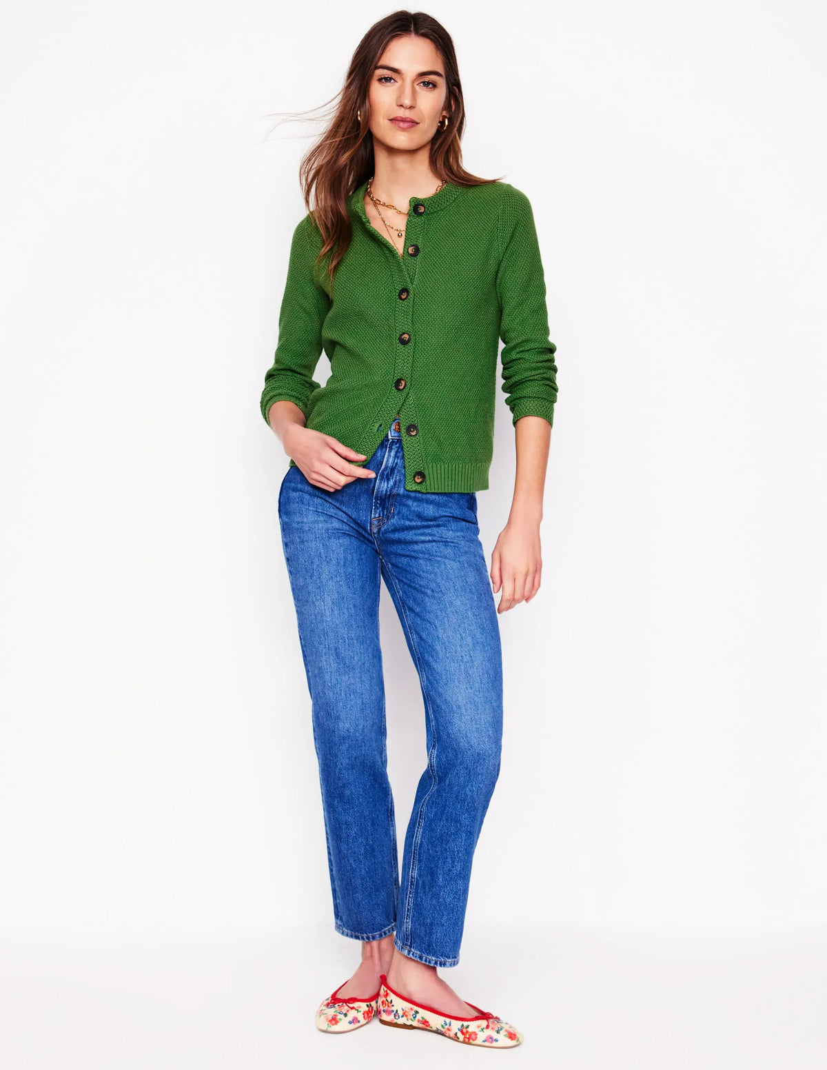 Callie Crochet Trim Cardigan-Paradise Green