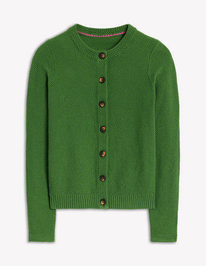 Callie Crochet Trim Cardigan-Paradise Green