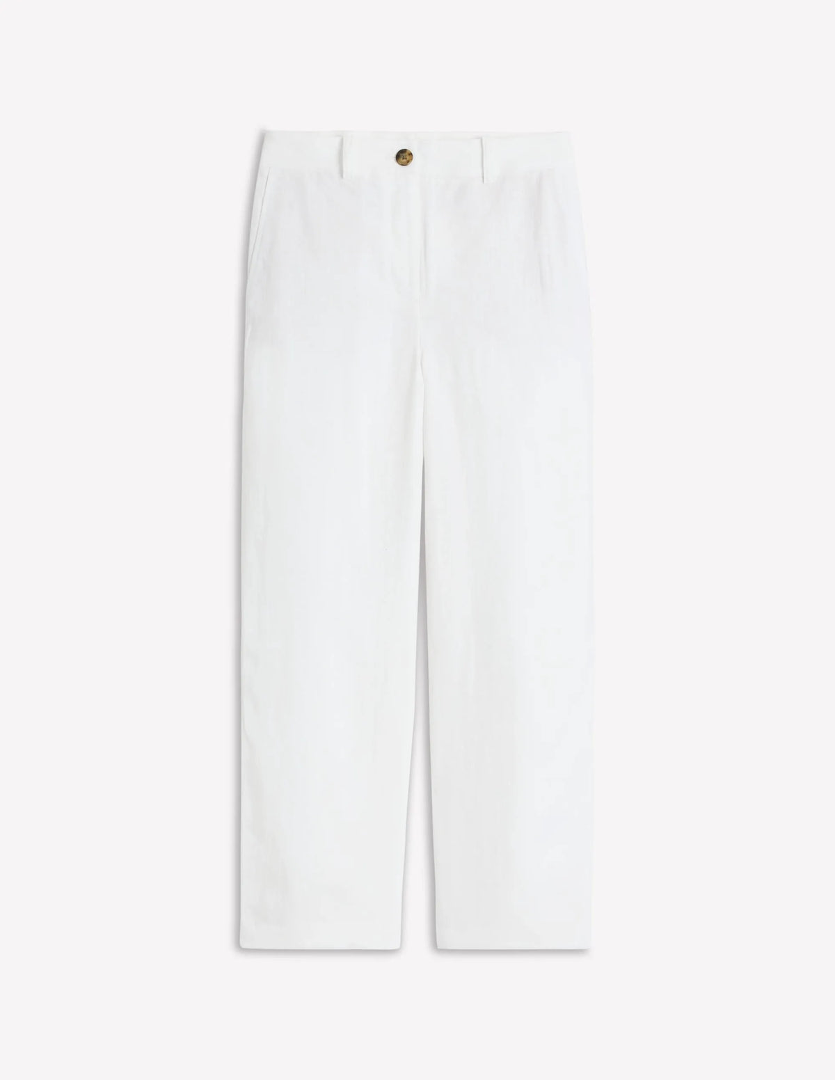 Westbourne Crop Linen Pants-White