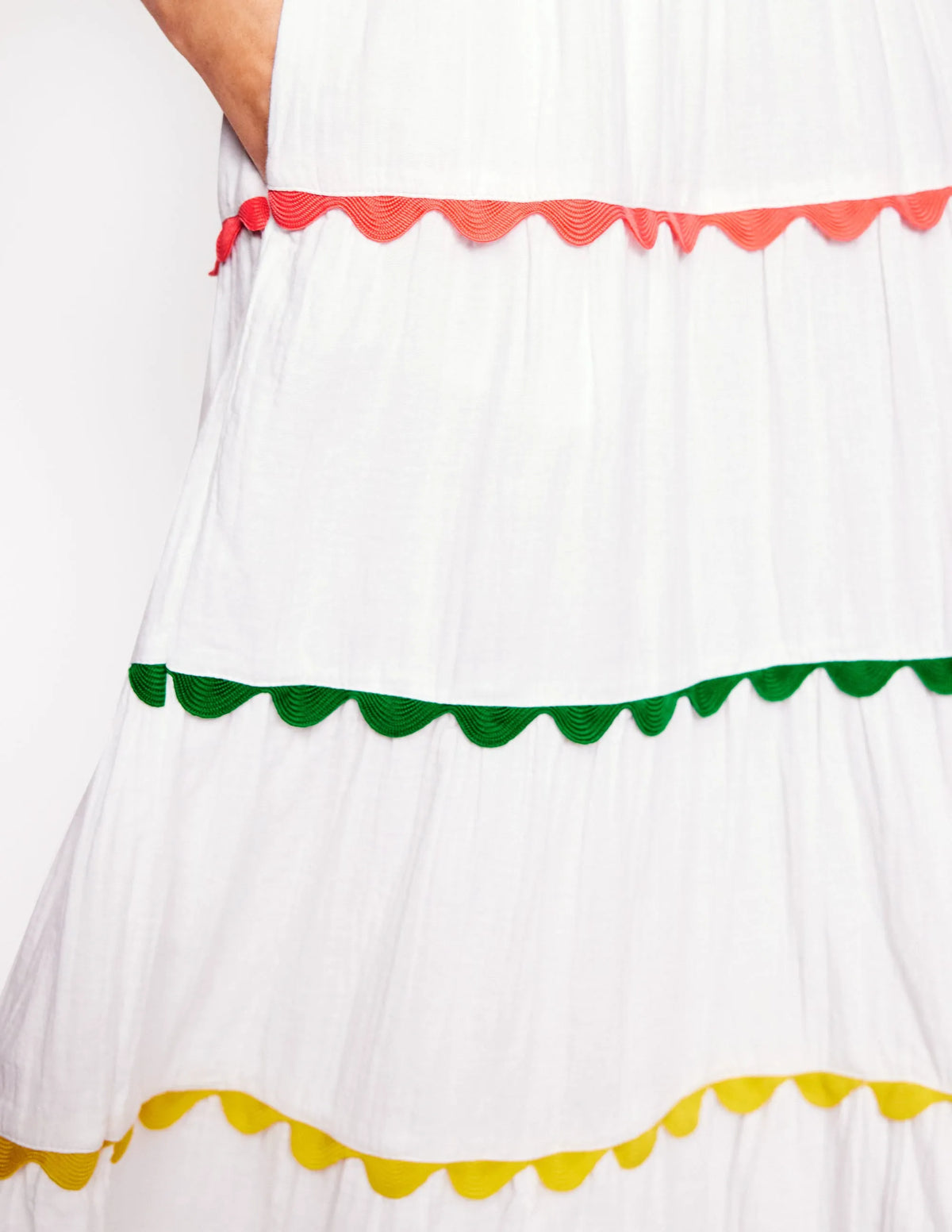 Nadia Double Cloth Maxi Skirt-White