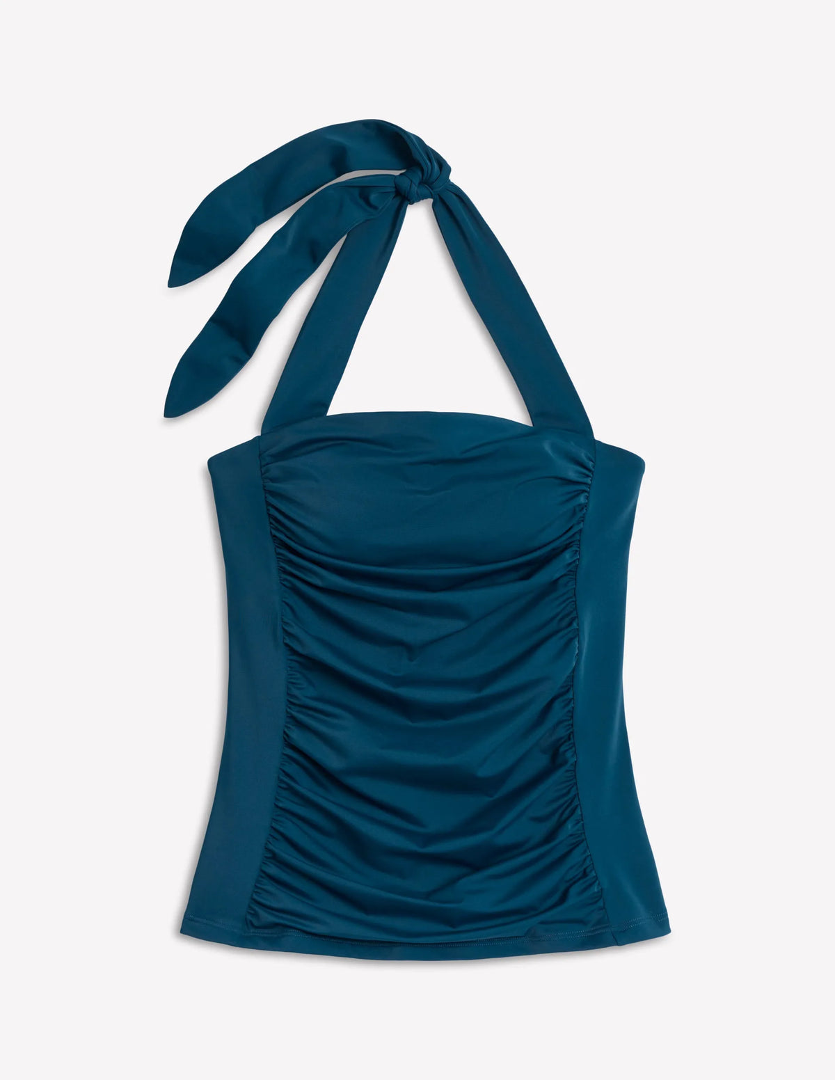 Kythira Ruched Tankini Top-Oceanside Blue