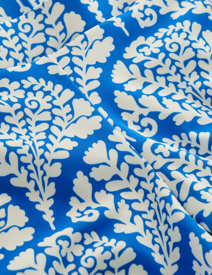 Rash Guard Swim Shorts-Bright Blue, Blossomy