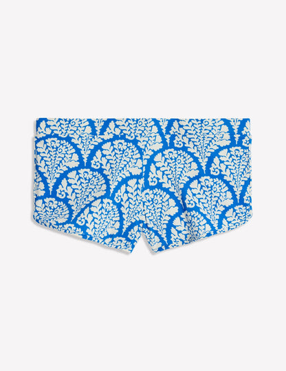 Rash Guard Swim Shorts-Bright Blue, Blossomy