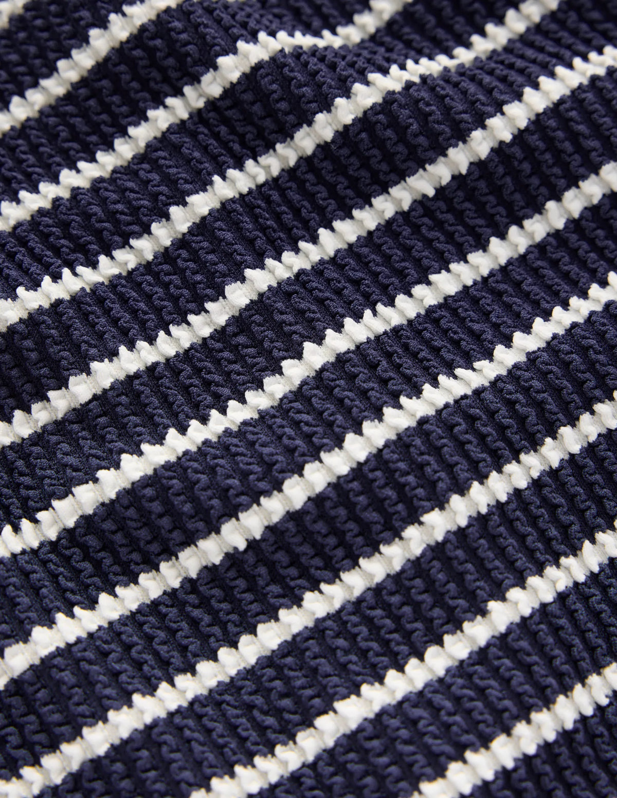 Scoop Cross Back Swimsuit-Navy/ Ivory