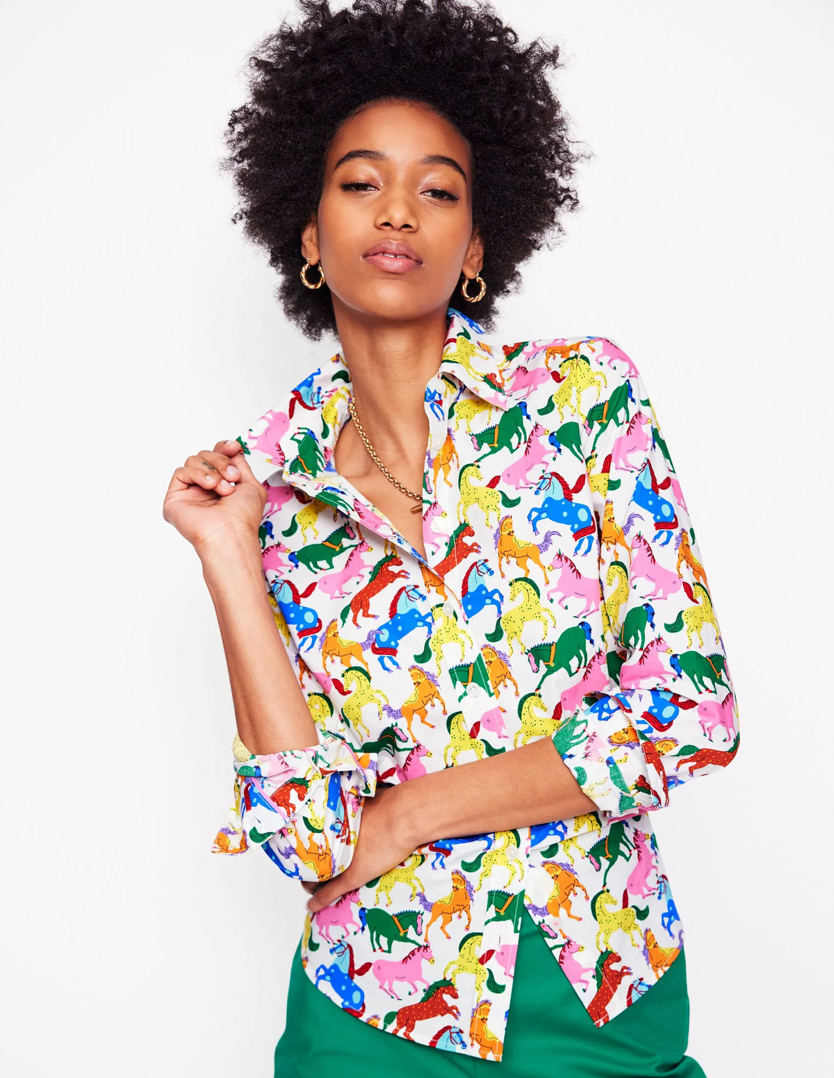 Sienna Cotton Shirt-Multi, Pony Club