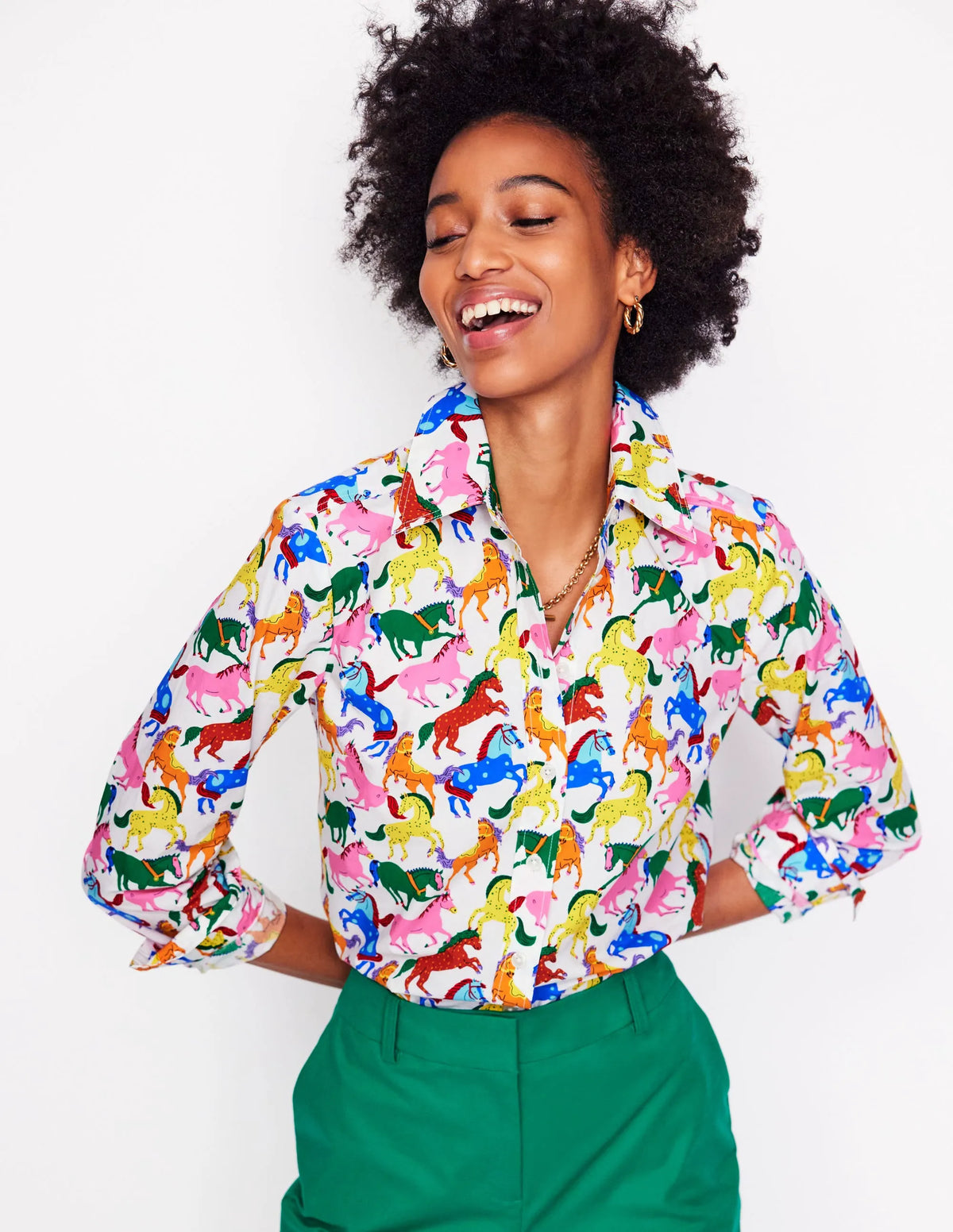 Sienna Cotton Shirt-Multi, Pony Club