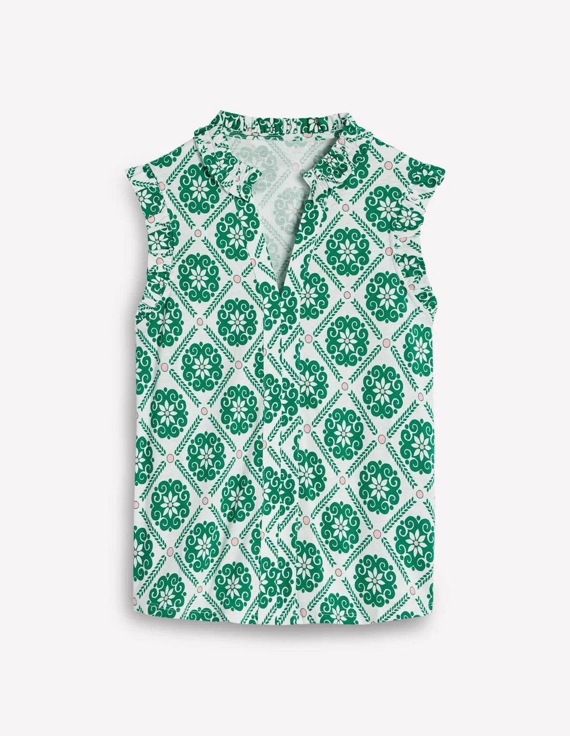 Lola Sleeveless Top-Baroque Tile