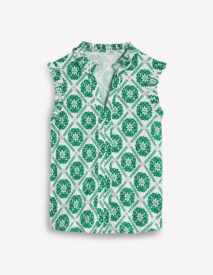 Lola Sleeveless Top-Baroque Tile