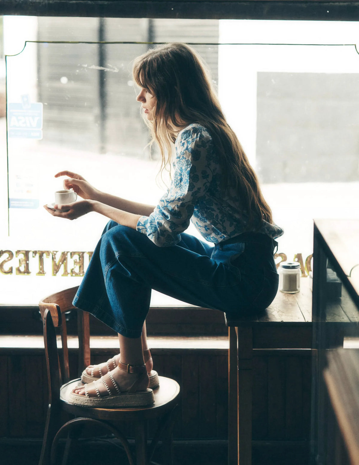 Grace Linen Top-Ivory, Trailling Yarrow