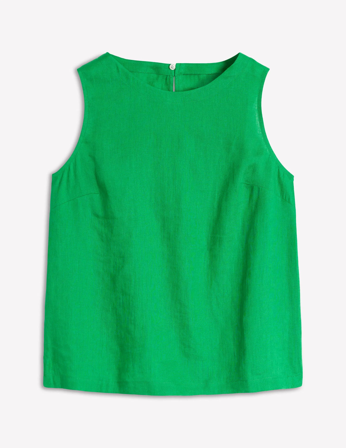 Linen Shell Top-Sapling Green