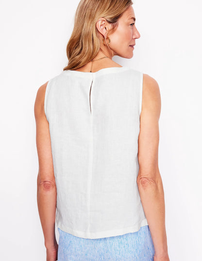Linen Shell Top-White