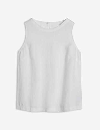 Linen Shell Top-White