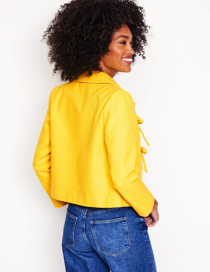 Rye Cotton Bow Jacket-Pineapple Yellow