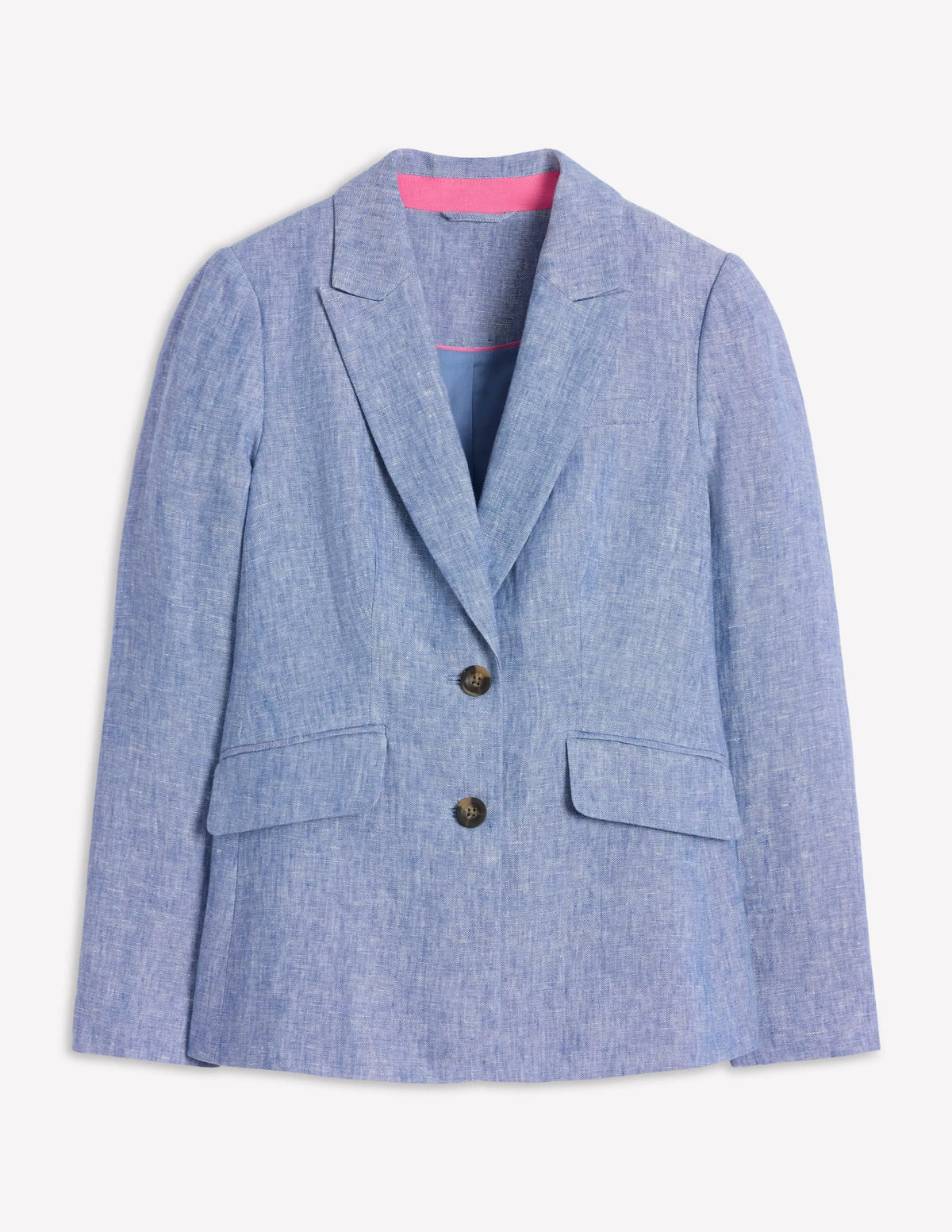 Stamford Linen Blazer-Chambray