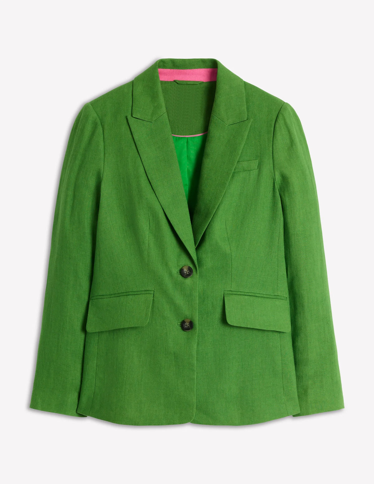 Stamford Linen Blazer-Iguana Green