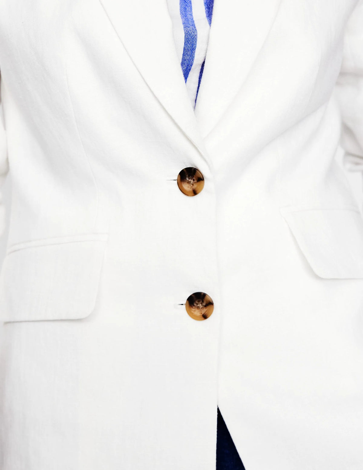 Stamford Linen Blazer-White