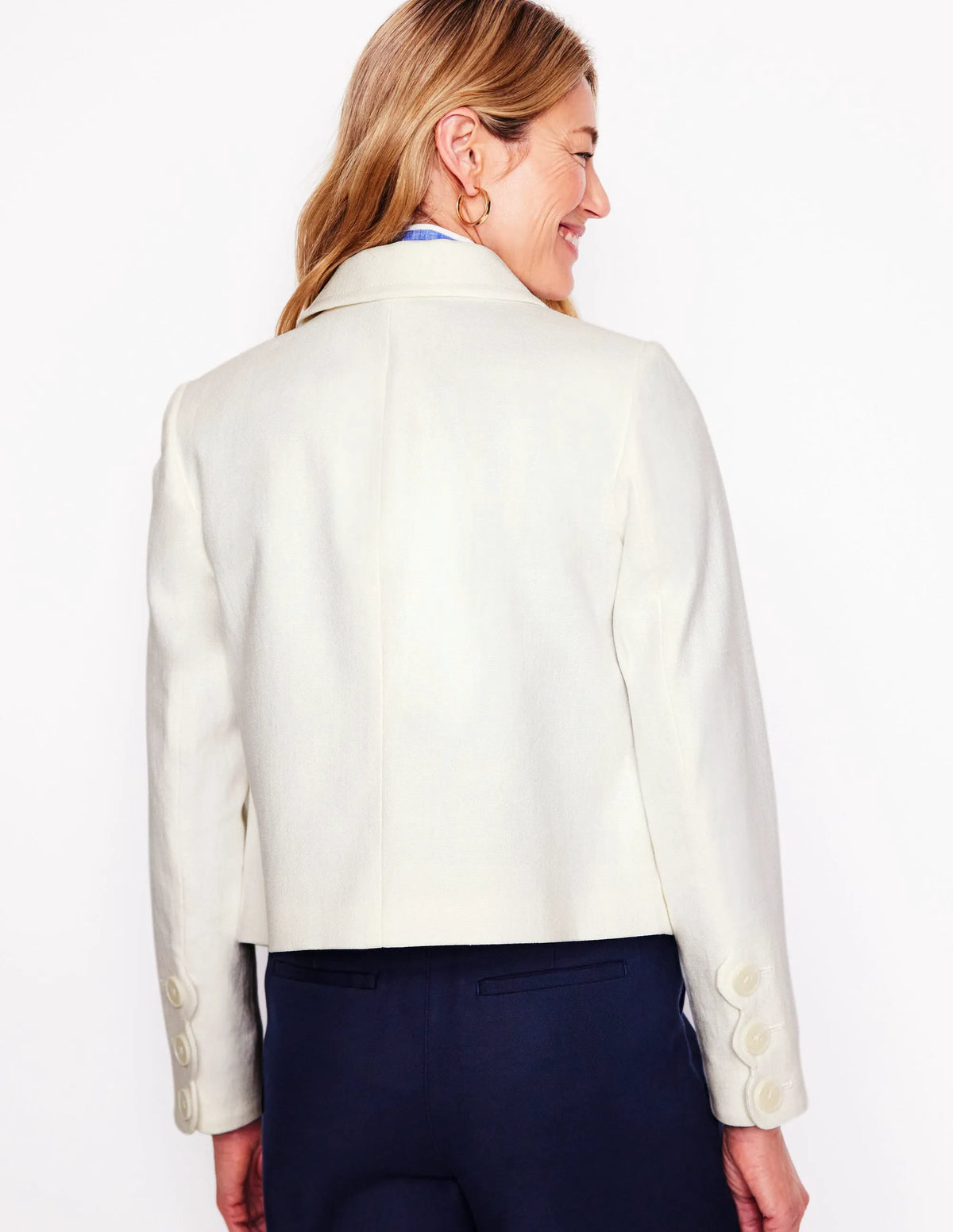 Scallop Jacket-Ivory