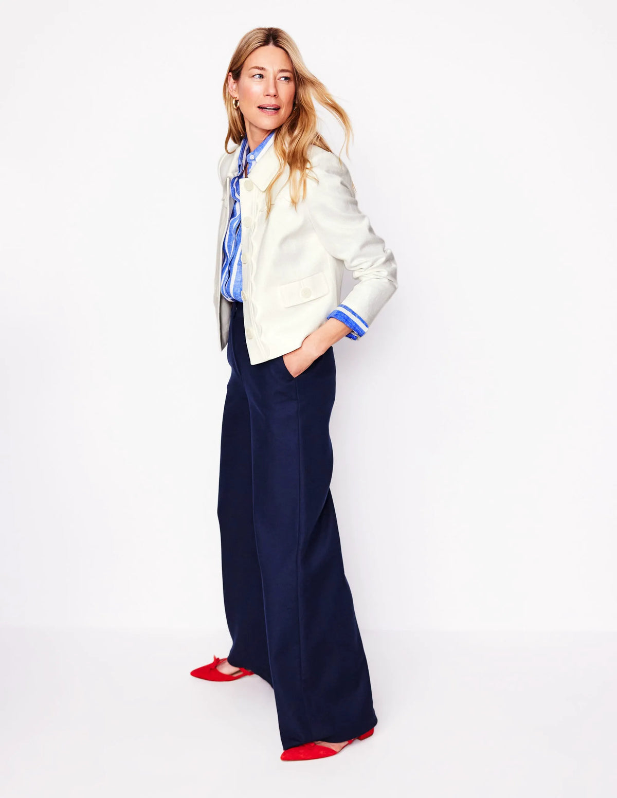 Scallop Jacket-Ivory