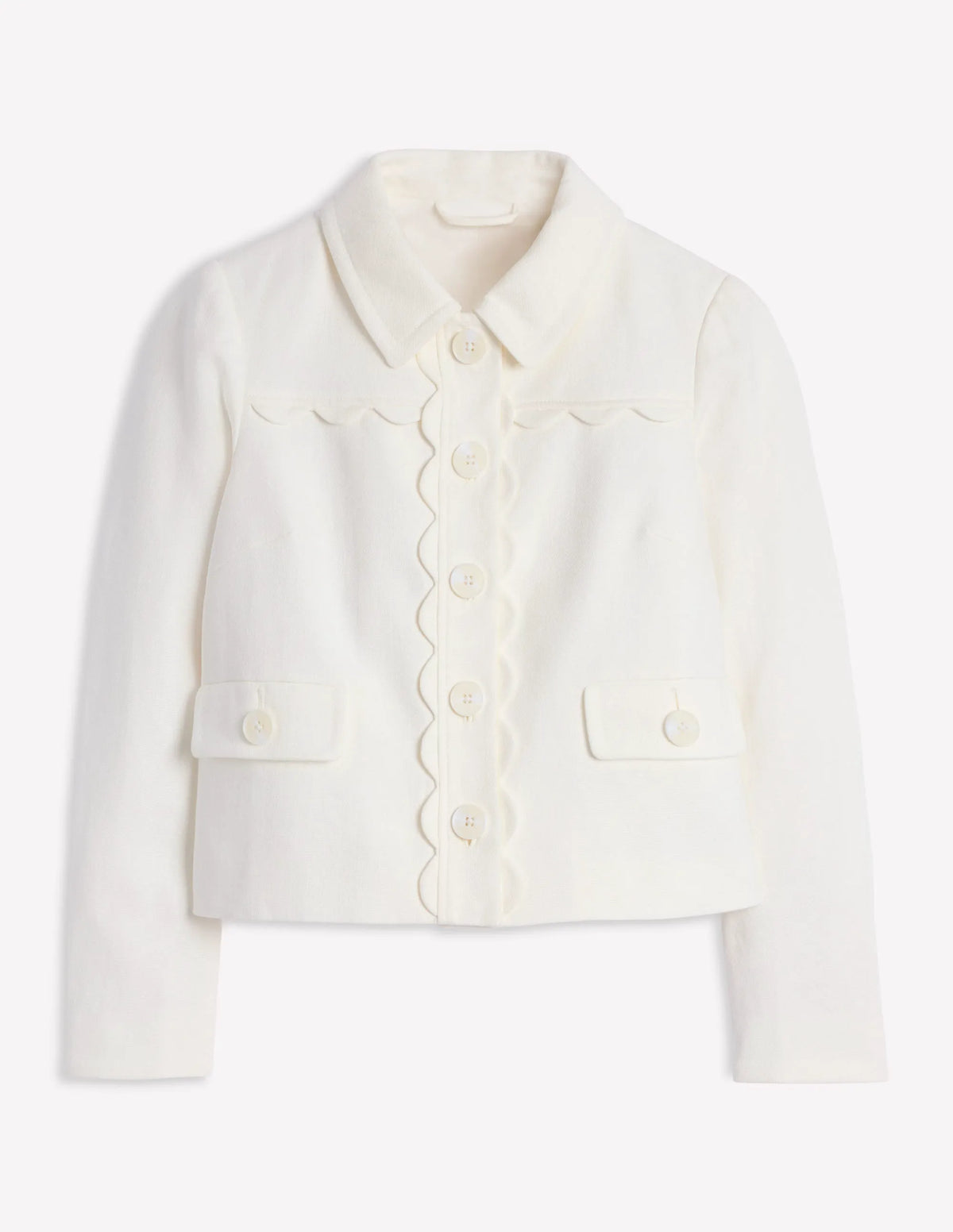 Scallop Jacket-Ivory
