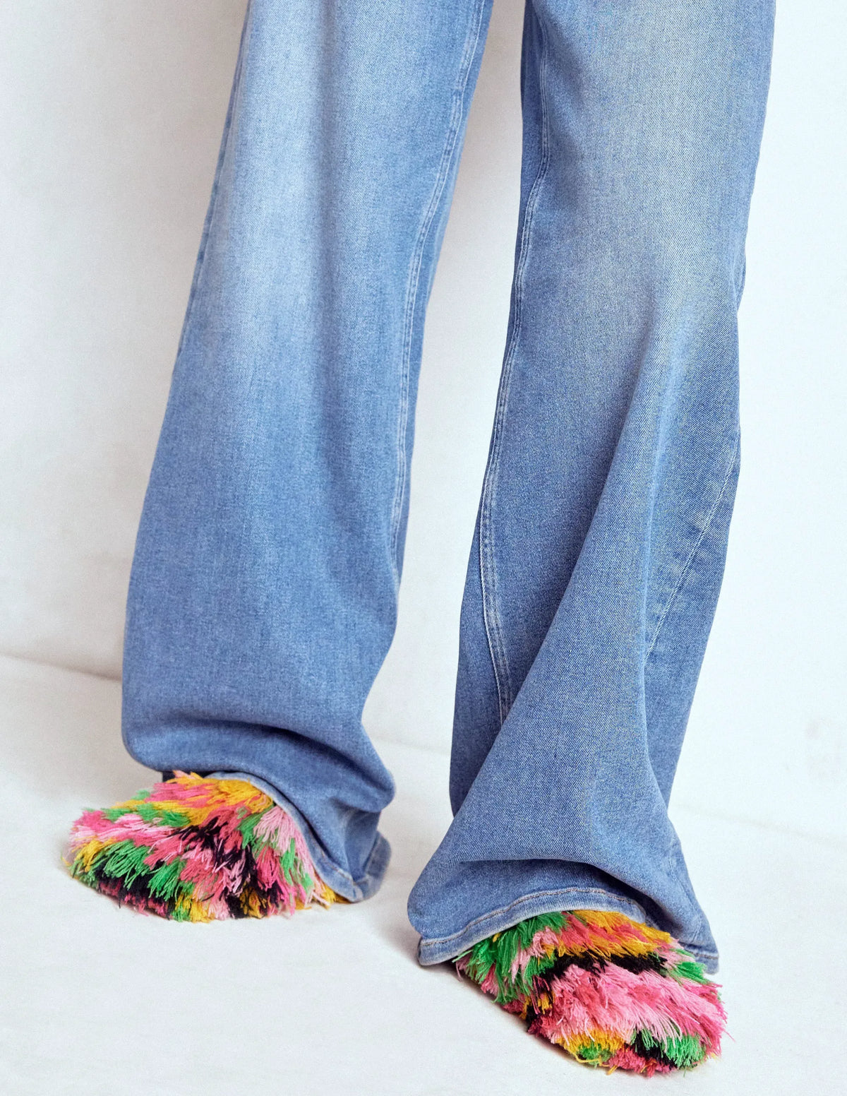 Multi Texture Mules-Multi
