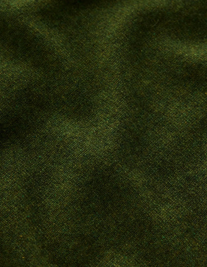 Eva Cashmere Crew Neck Sweater-Leaf Green Melange